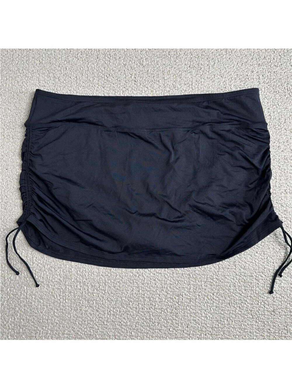 Lands End Swim Skirt Black Plus Size 22W Cinch side‎ tie Stretch